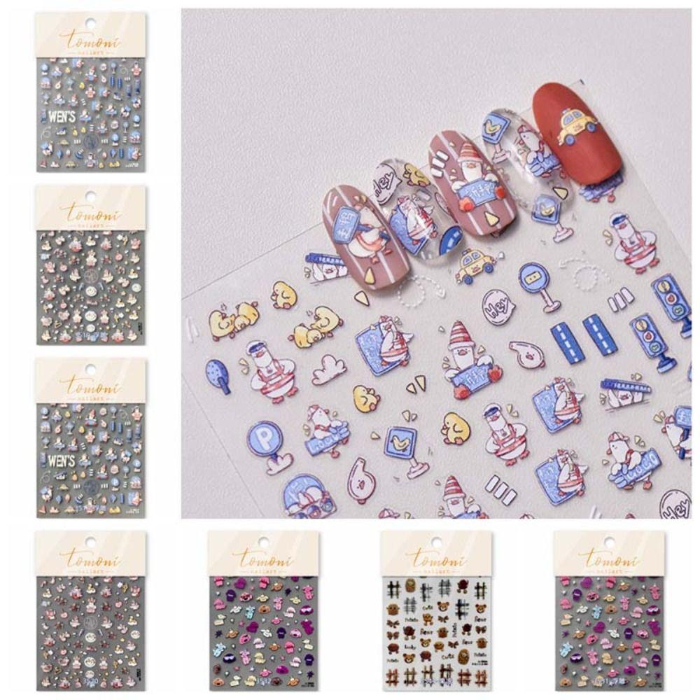 

DIY Подвески для ногтей Мультяшные наклейки для ногтей Нажмите на ногти Мультяшные украшения для дизайна ногтей для девочек