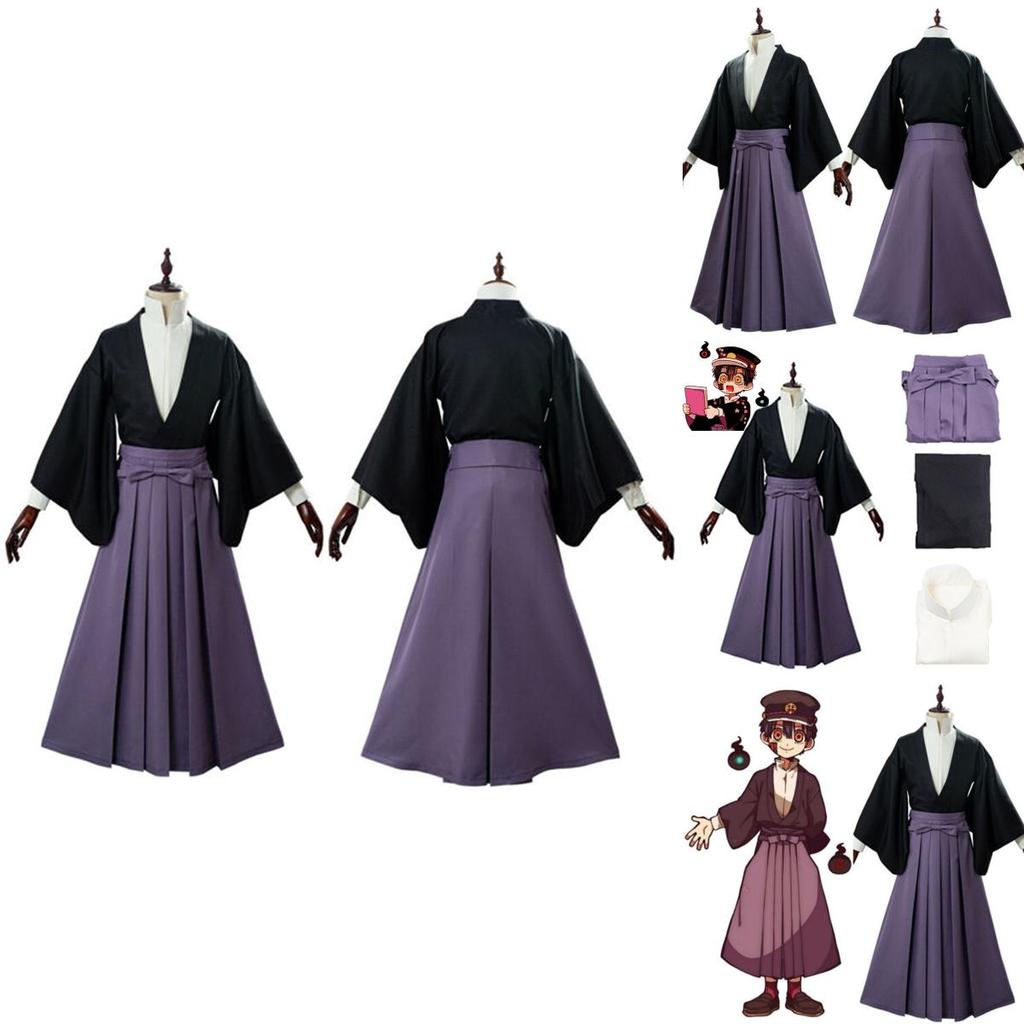 Fancy Toilet Bound Hanako Kun Tsukasa Yugi Cosplay Costume Kimono Shirt Outfit Hat Set For Parties And Carnivals