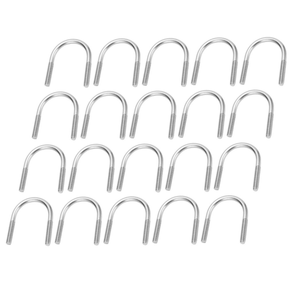 20Pcs UShaped Bolt Set 304 Stainless Steel M6x33 Machinery Parts Hardware Tools