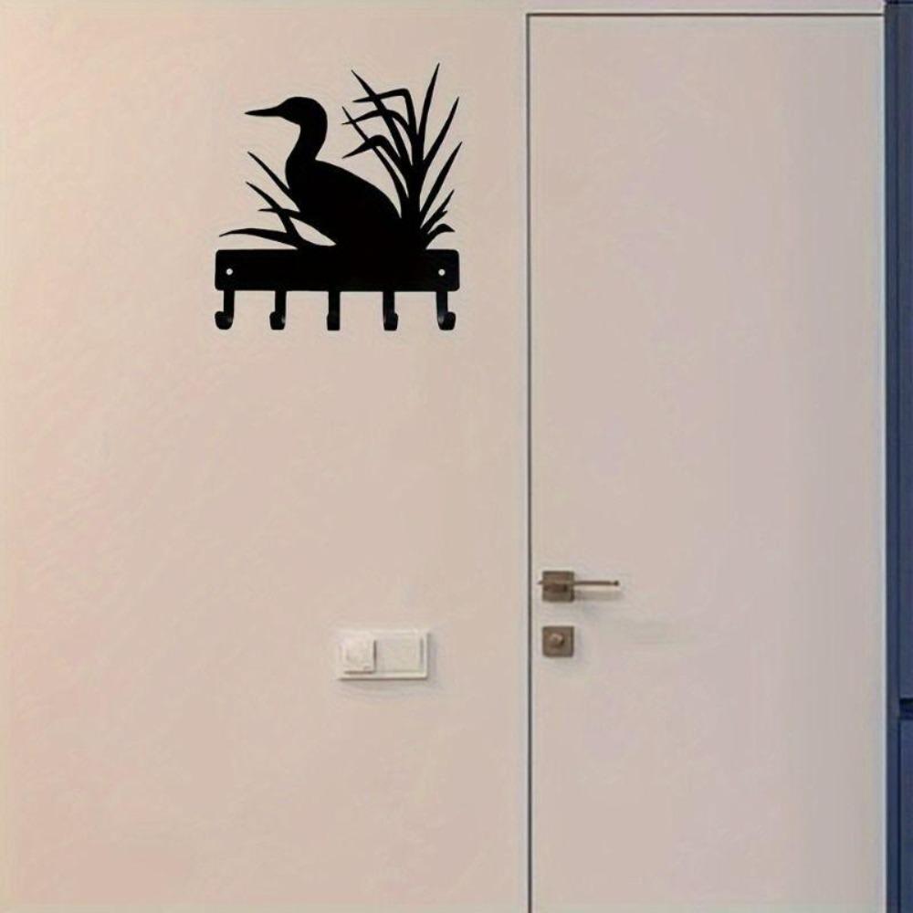 

Metal Wall Hook for Keys and Leashes Black