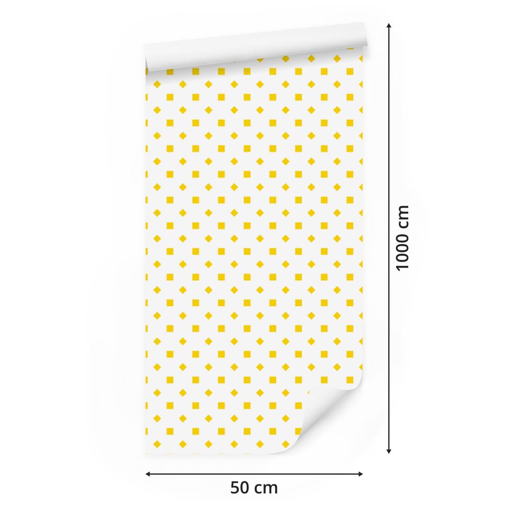 White and cream dots wallpaper, cream background for living room and bedroom 50x1000