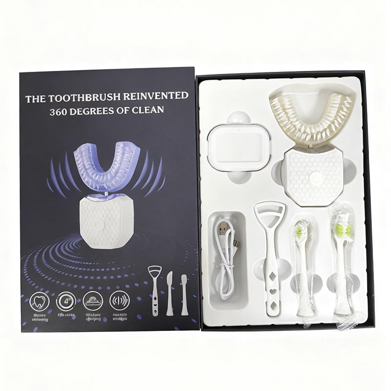 Whitening Toothbrush U-shaped Wireless Toothbrush 360-degree Lazy Person Automatic Adult Silicone Toothbrush Set