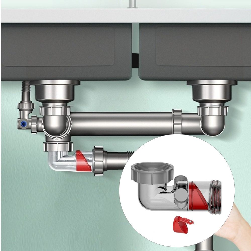 Curved Tube Sink Drain Check Valve Plastic Downpipe Tube Pipeline Accessory Pipeline Accessory