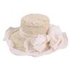 European and American breathable bucket hat fashion lace sun hat women's summer thin foldable mesh flower big brim top hat