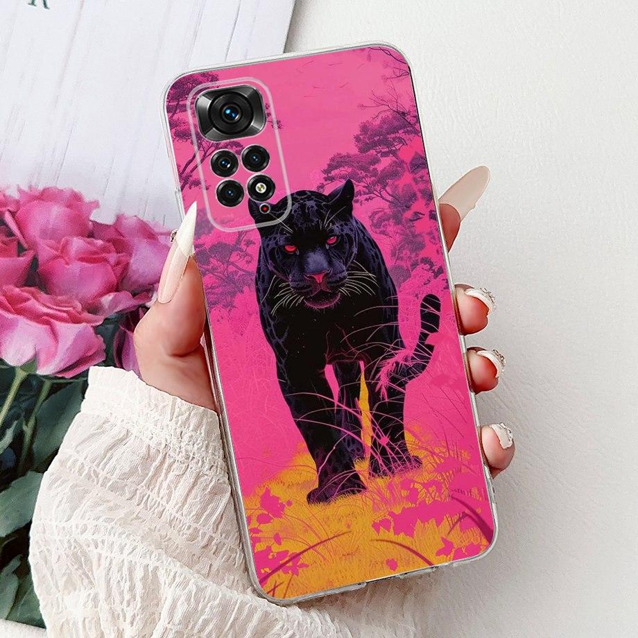 Funda For Xiaomi Redmi Note 11 Pro Note 12 Pro 4G Case Note11 11S Soft Silicone Bumper Goth Cool Dragon Tiger Cartoon Back Cover