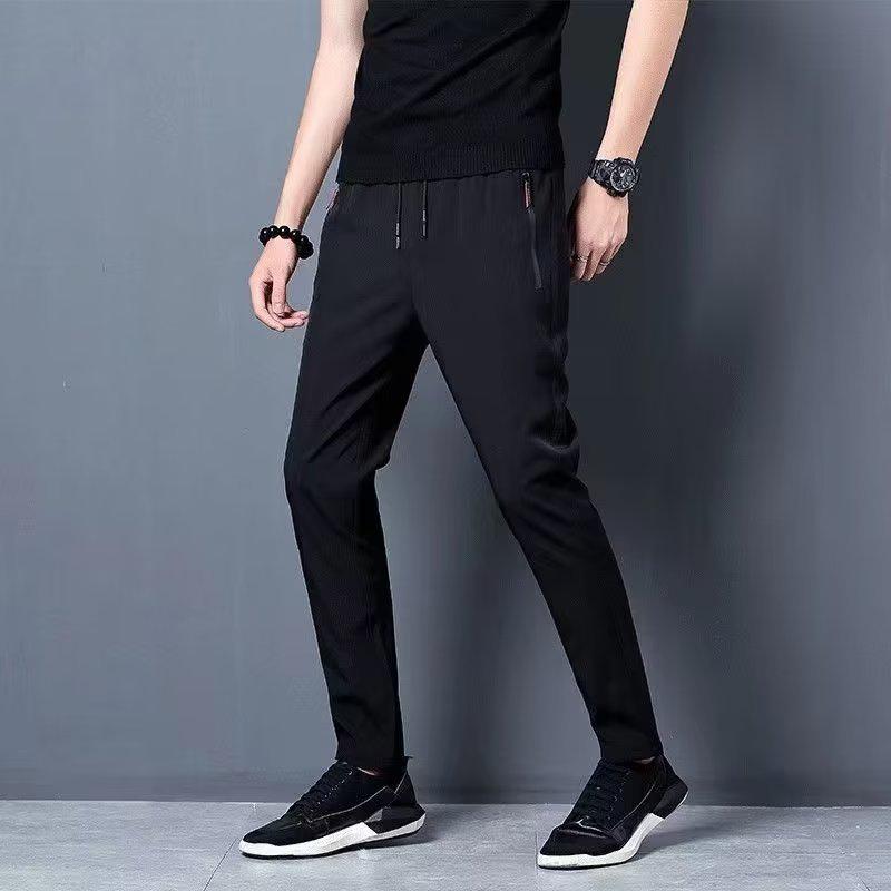 Men's Summer Ice Silk Korean-Style Slim Sweatpants