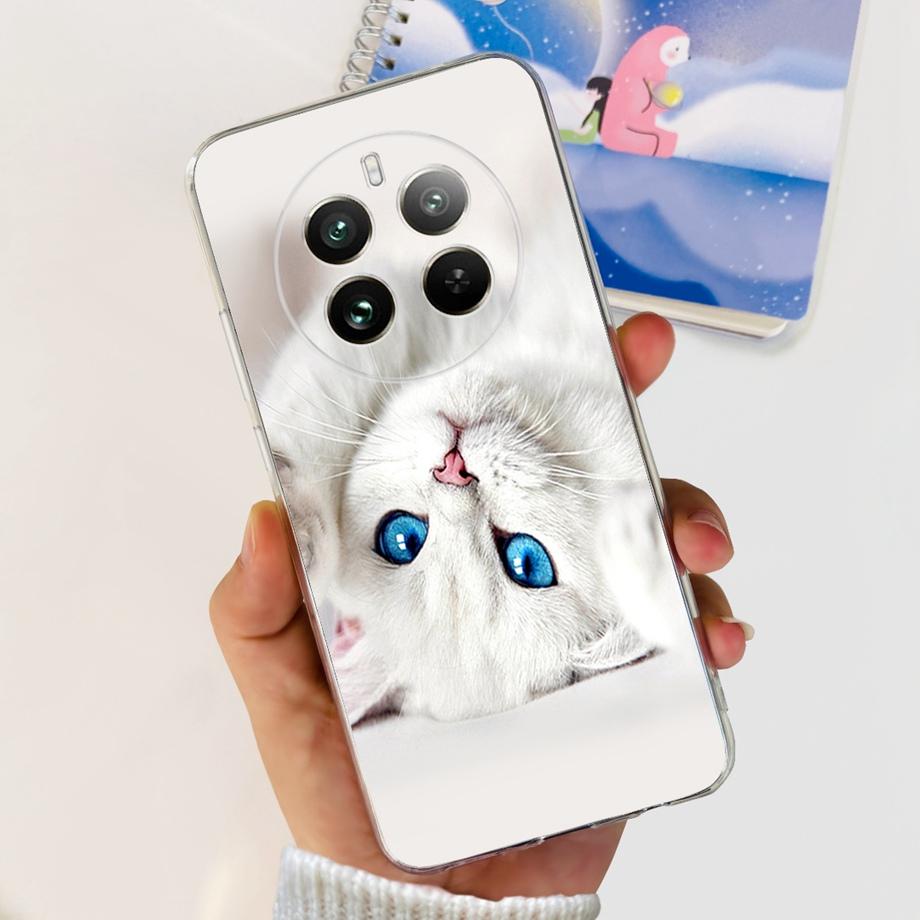 For Realme 12 Pro Plus Case Soft Clear TPU Silicone Phone Case For Realme 12 Pro Pro+ Cute Cartoon Shockproof Back Cover Fundas