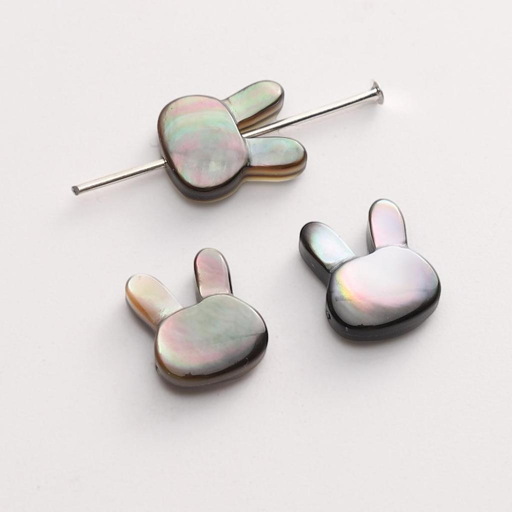 Natural Shell Rabbit Cat Head Beads For DIY Necklace Bracelet Earrings Jewelry Making