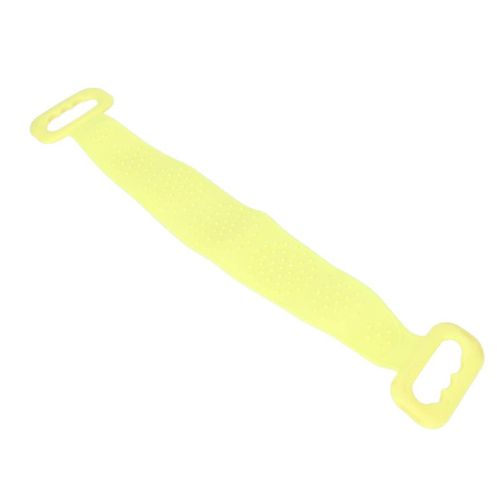 Silicone Back Scrubber Double Sided Bath Shower Exfoliating Back Cleaning Belt Strap for Men Women