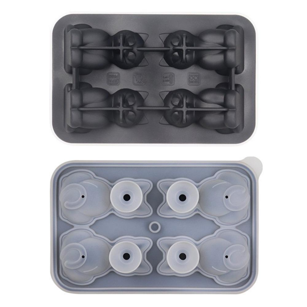 Silicone Cat-Shaped Ice Cube Tray Food Grade Cat Ice Grid Mold New Ice Making Box