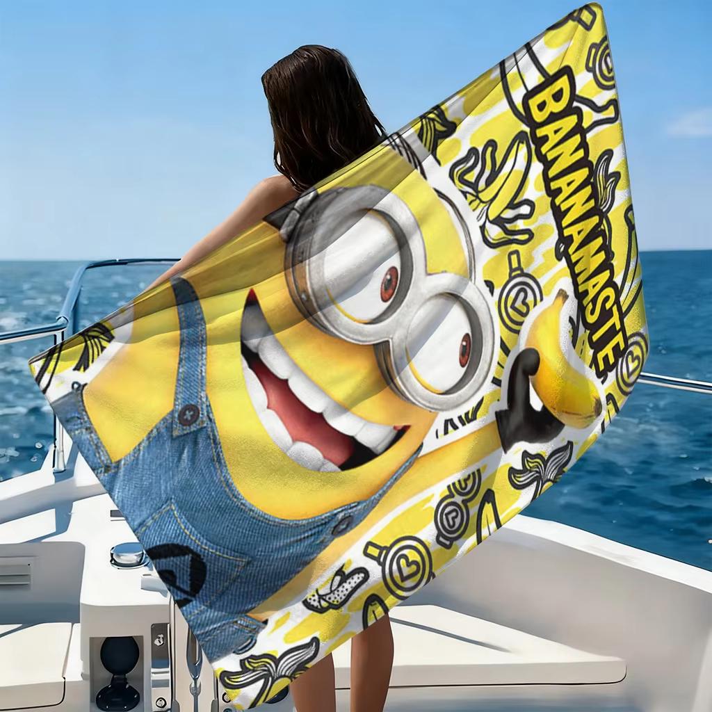 1pc Bananamaster Beach Towel, Big-eyed Cute Creature, Ideal for Beach Vacation Pool Gym, Cute Summer Gift for Friends & Families