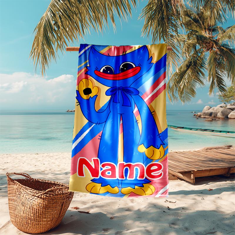 Personalized Customized Proof Beach Towel with Poppy Playtime Pattern - Soft, Absorbent,quick-drying,perfect Swimming,camping&bathing