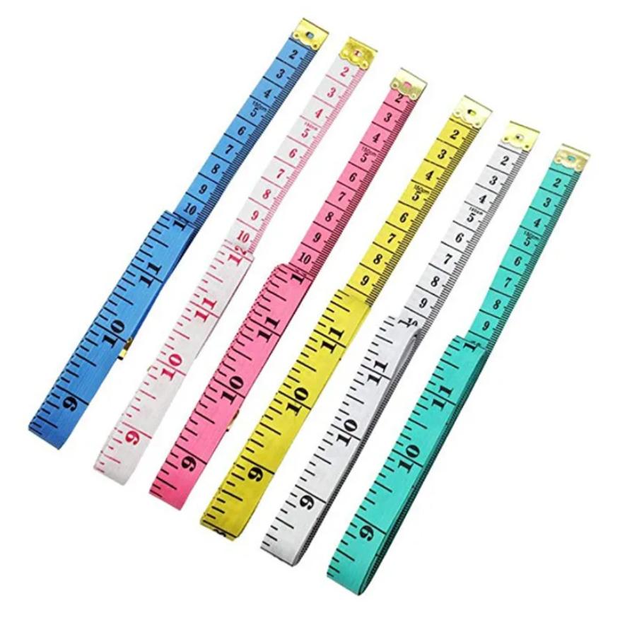 150cm/60" Body Measuring Ruler Sewing Tailor Tape Measure Centimeter Meter Sewing Measuring Tape Soft Random Color