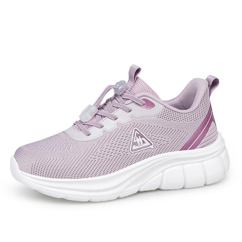 Summer couple breathable mesh casual sports walking shoes lightweight shock absorption wide head wide last casual 36