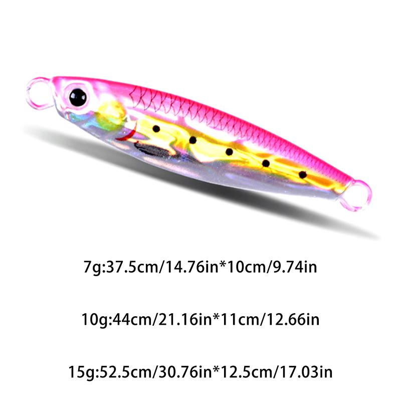 1Pcs7G10G15G Small Lead Fish 3D Printed Bait, Fishing Gear Bait, Metal Marine Biomimetic Bait