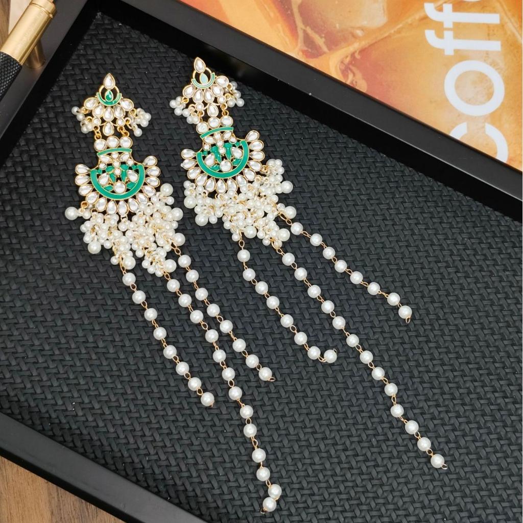 Vintage Premium Pearl Tassel Earrings Bohemian Earrings Niche Holiday Versatile Earrings