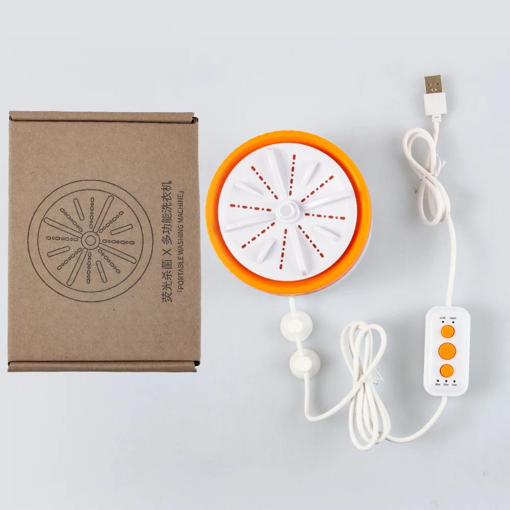 

Мини-стиральная машина с дистанционным управлением, портативная USB-вращающаяся турбо-фруктовая ультразвуковая для одежды, домашняя кухня, дорожная чистящая машина оранжевый