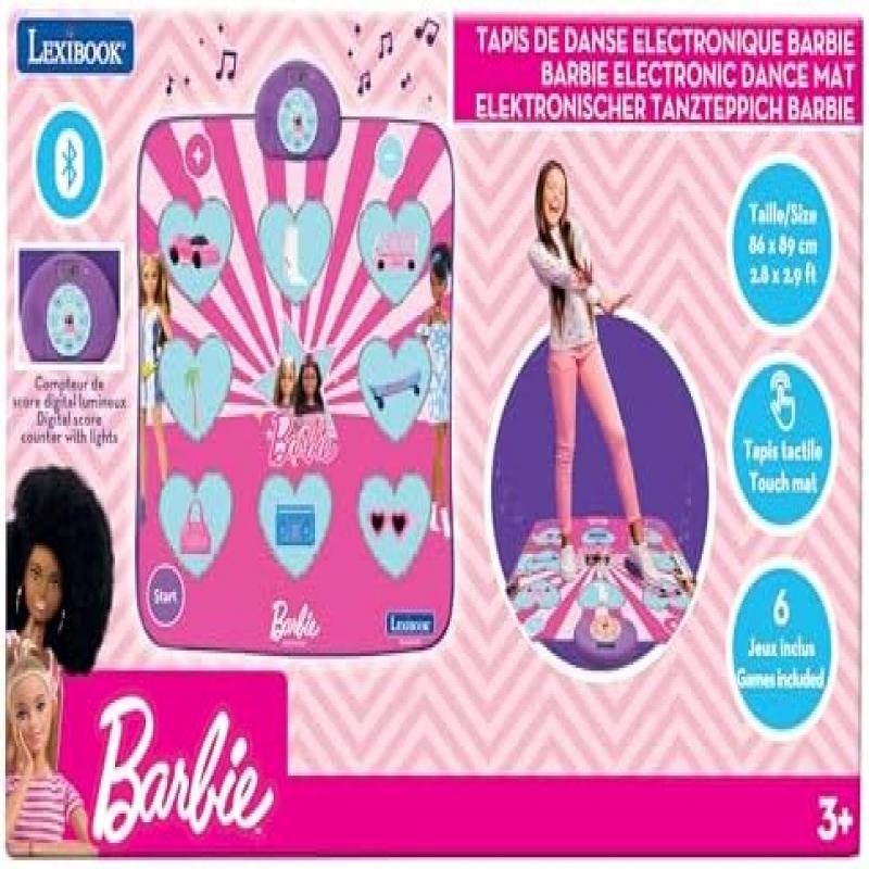 Barbie Electronic Dance Mat, Bluetooth & Light Up, 6 Game Modes, Pink