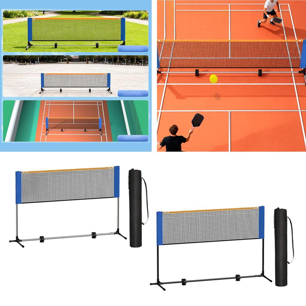 Portable Badminton Net Set Easy Setup Sport for Yard Backyard Game Beach Stainless Steel