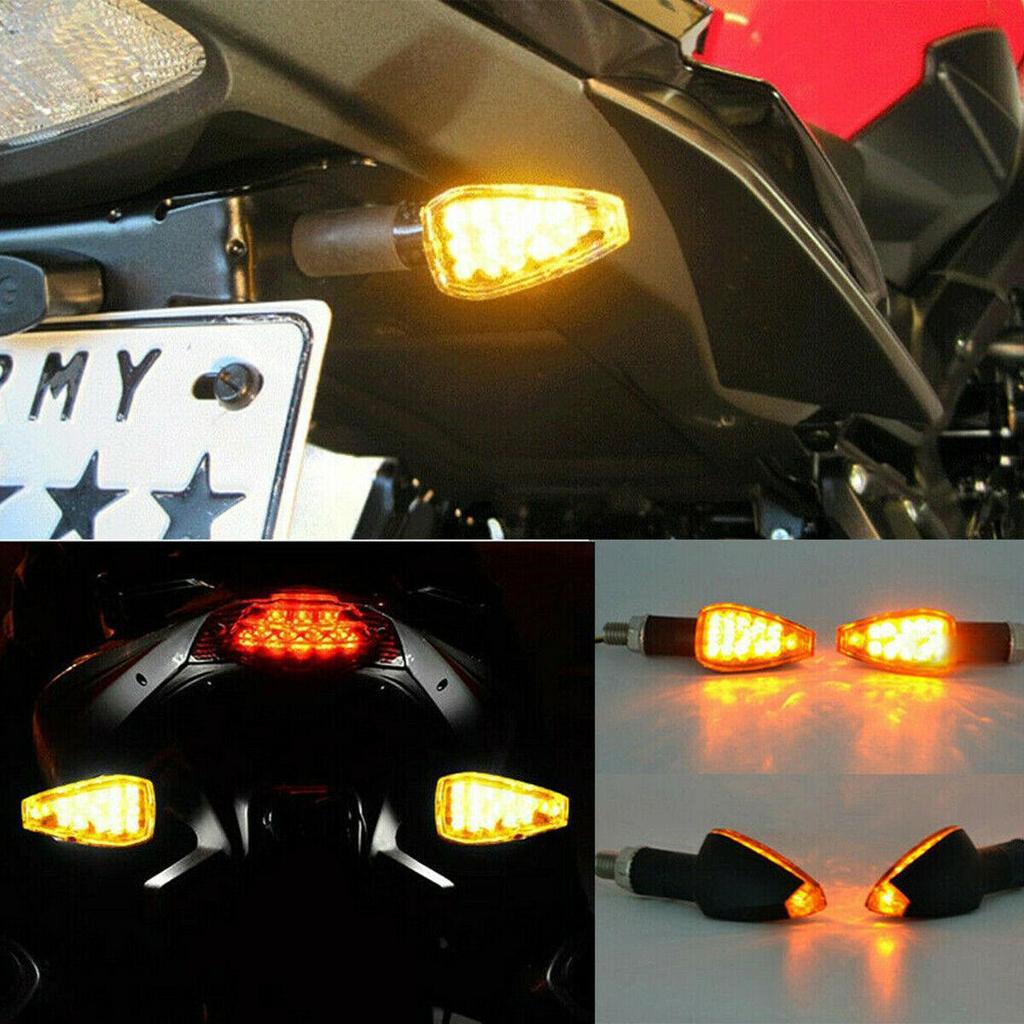 1 Pair Universal 12V Motorcycle LED Turn Signal Indicator Lights Blinker Lamp for Motorbike Scooter Quad Dirt Bike