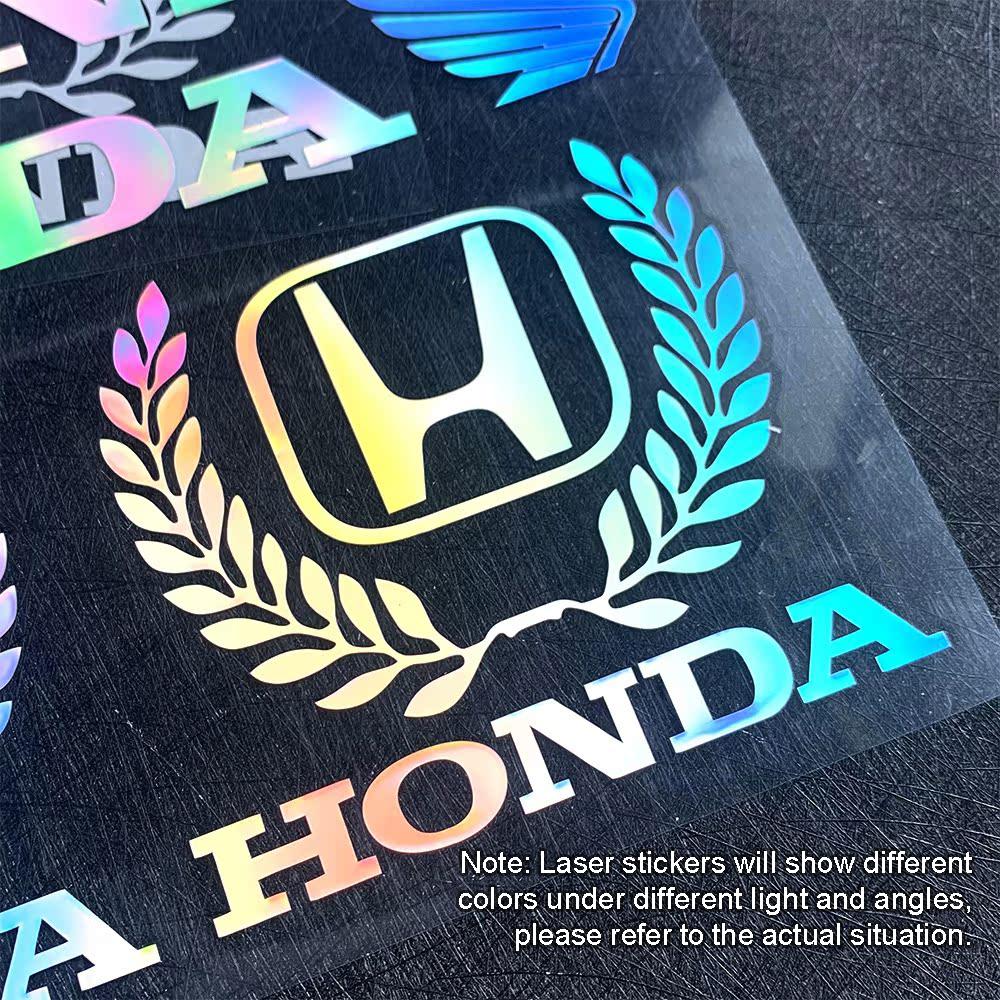 AYE1 Hot Sale Motorcycle Stickers Carved Hollow Letter Honda Logo Reflective Racing Helmet Decals Tail Box Shock Absorber Decoration