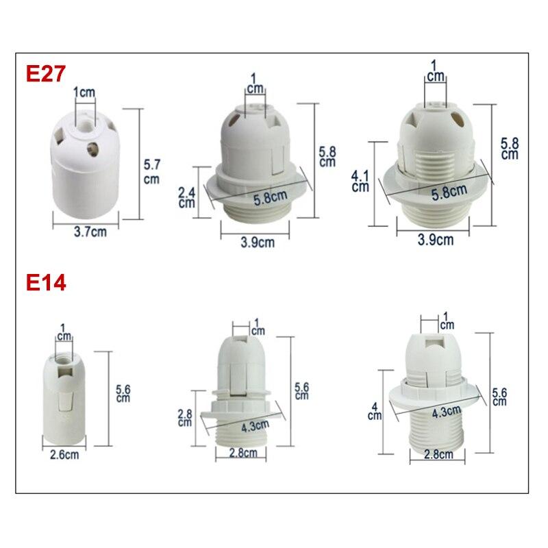 220V 110v E14 E27 M10 Socket Led Light Bulb Lamp Base Cap Head Power Holder Electric Pendant Screw Lamp Shade Converter