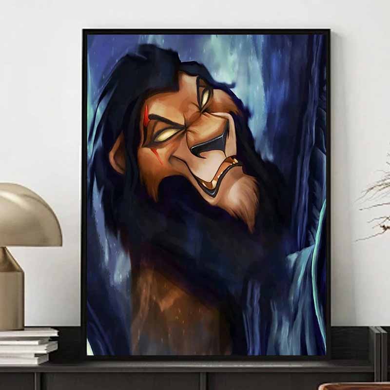 Disney Diamond Painting Lion King Villain Scar Illustration 5D Diamond Painting Art Embroidery Cross stitch Room Decoration