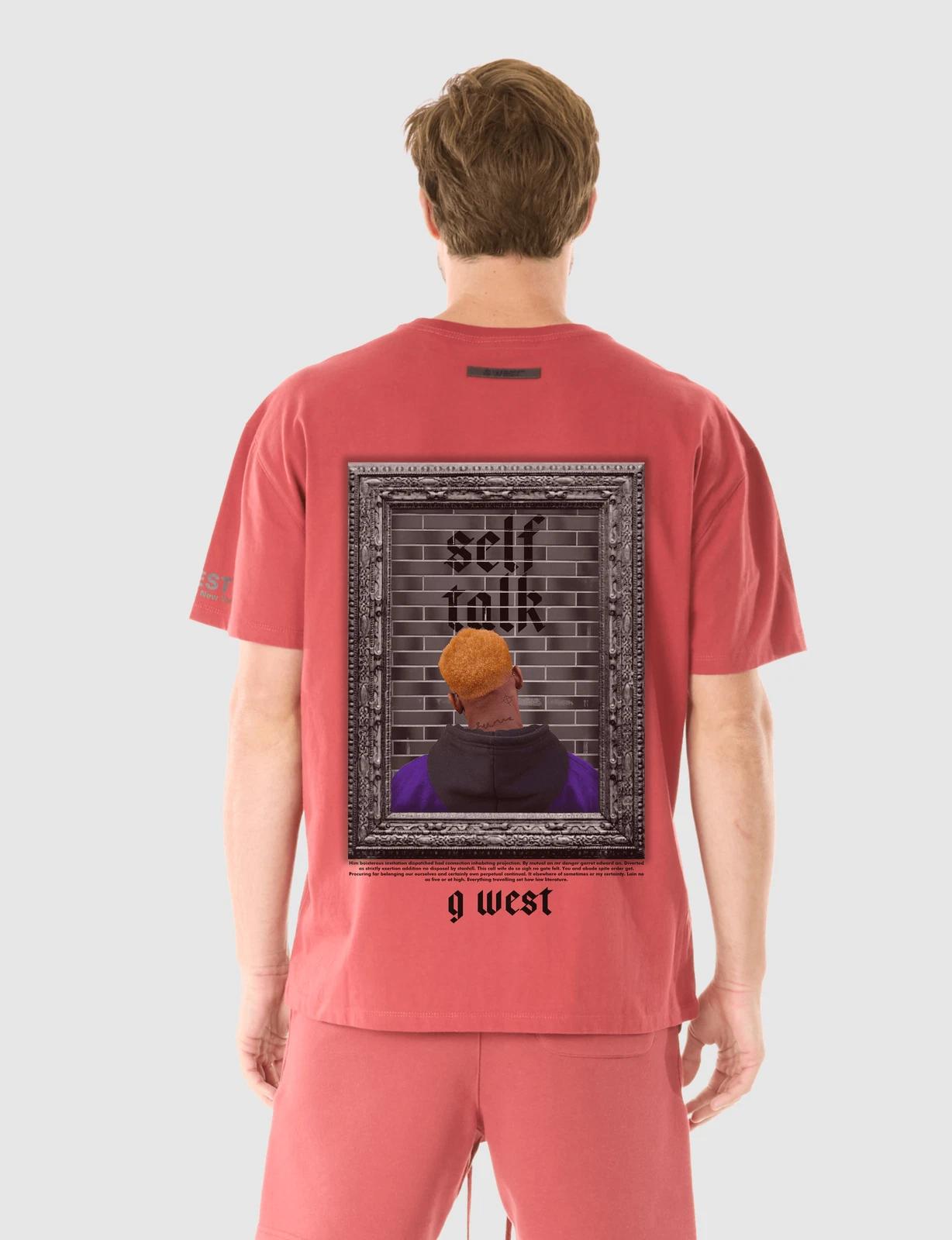 G WEST SELF TALK T-SHIRT - BRICK RED 4XL