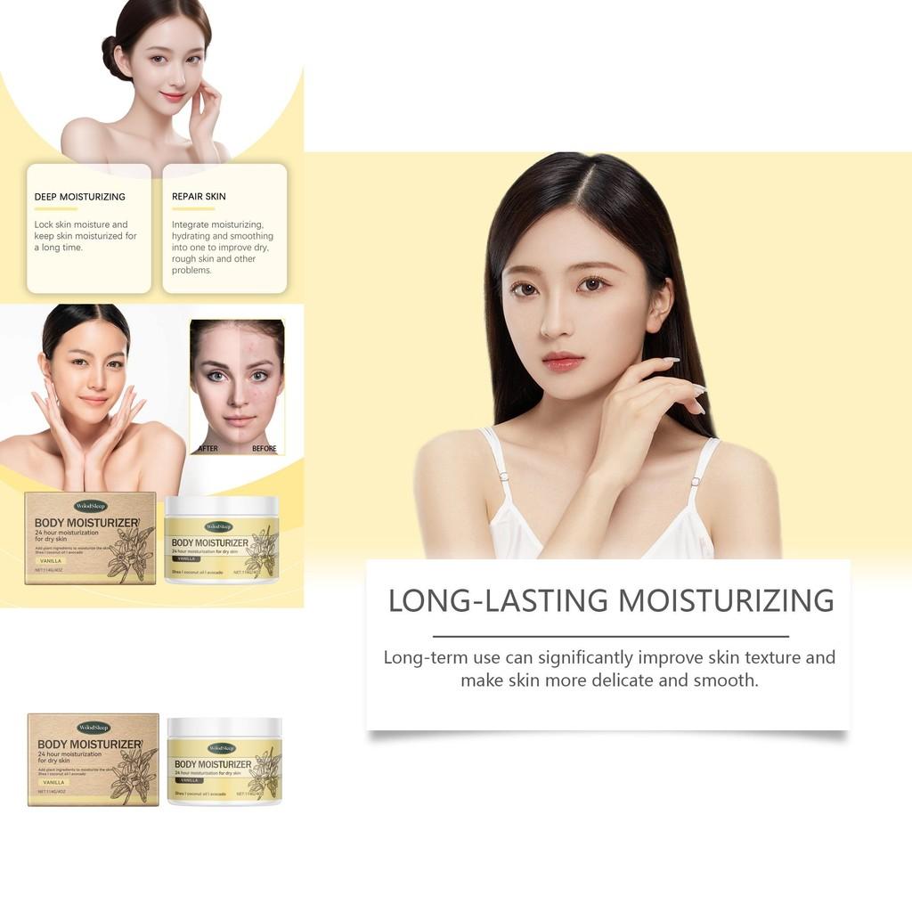 Woodsleep Body Butter Moisturizing Cream For Deep Hydration And Soft Skin With Vanilla Scent