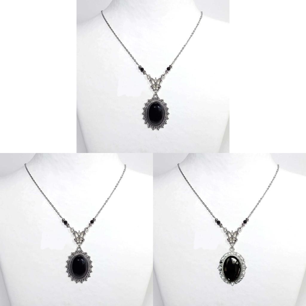 Gothic Geometric Necklace With Star Pendant And Pearl Chain For Women And Men