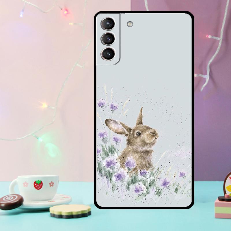 Rabbit Phone Case For Samsung Galaxy S24 S25 Ultra S21 S22 S23 Ultra S9 S10 S20 Plus S25 FE Cover