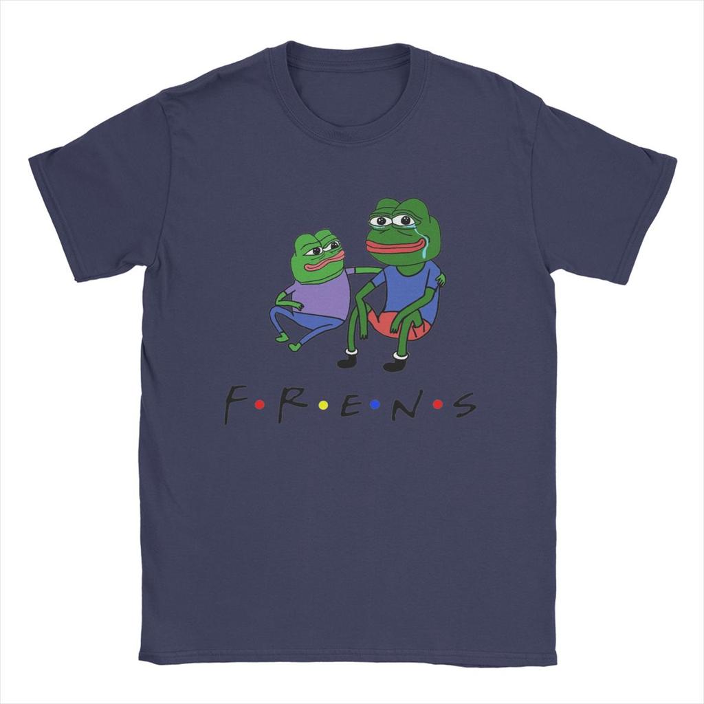 Pepe Frens T-Shirts für Herren Baumwolle Vintage T-Shirts Rundhals T-Shirt Kurzarm Kleidung Geschenk