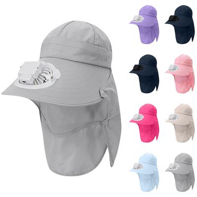 Outdoor Mountaineering Fishing Sun Hat With Large Solar Fan