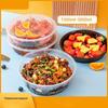 HUIWEN Disposable Round Meal Box with High Lid
