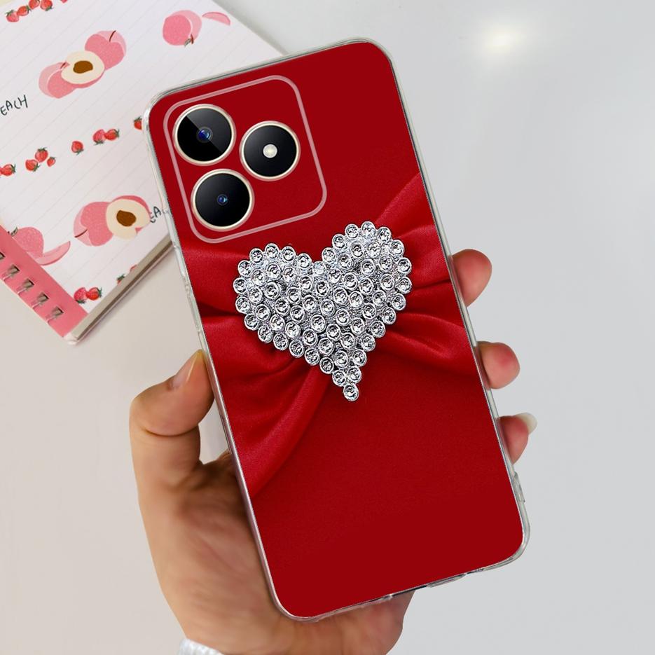 Etui na Realme Note 50 RMX3834 Uroczy Kot Malowane Pokrowiec Miękki Silikonowy Pokrowiec na Telefon Na Realme Note 50 Note50 Tylna Pokrywa 6.74'' Torby