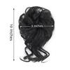 Unordentlicher Dutt Haarteil Wellig Lockig Synthetisch Hochsteckfrisur Chignon Fake Scrunchies Pferdeschwanzverlängerung für Damen Dunkelbraun