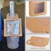 BHBL Wine Bottle Box with Window, 30 Pcs Box,Wine Boxes Favor Box Charcuterie Box Soap Packaging Box for Gift Brown