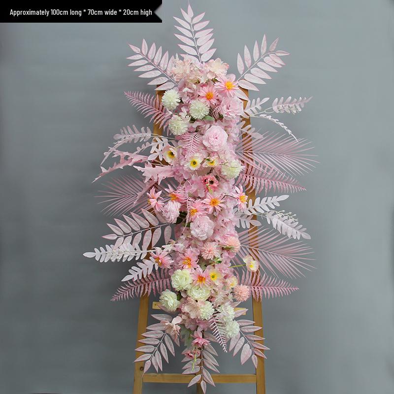 Blumen Kunstseide Blumenstreifen Set: Lange Hängegang-Anordnung & Hochzeitsaal-Dekor