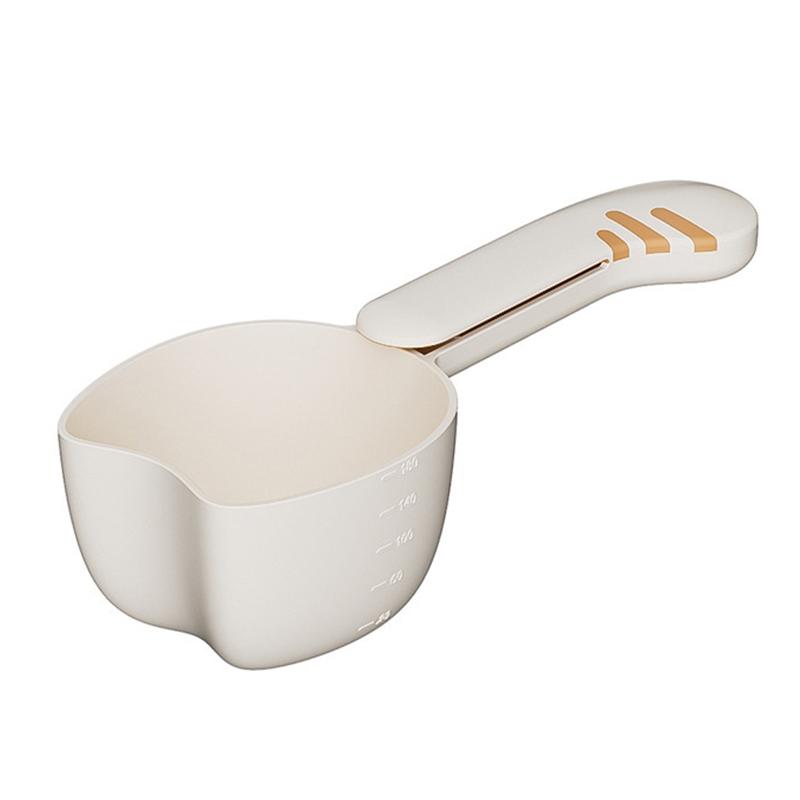 1Pieces Rice Measuring Scoop Multifunctional Cat Dog Pet Food Feeding Spoon With Sealing Clip Household Outdoor Tableware