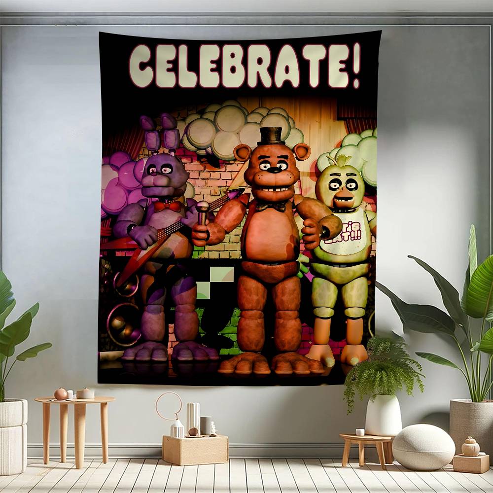 Fnaf FivenightsAtFreddys Wandteppich Hängend Tarot Hippie Wandteppiche Schlafsaal Wandbehang Laken