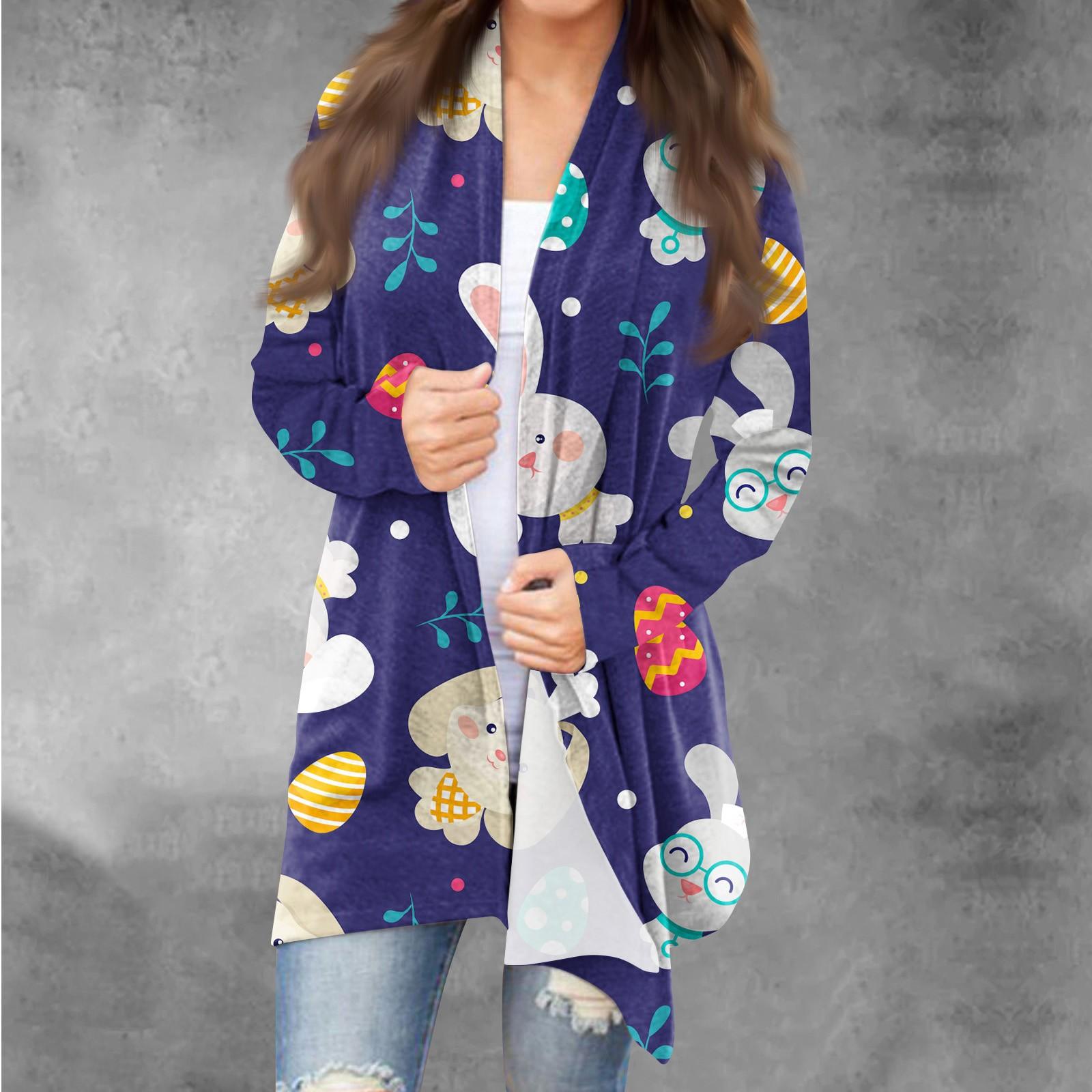 

Женский повседневный кардиган с длинными рукавами и принтом ко Дню святого Валентина без верхнего пальто