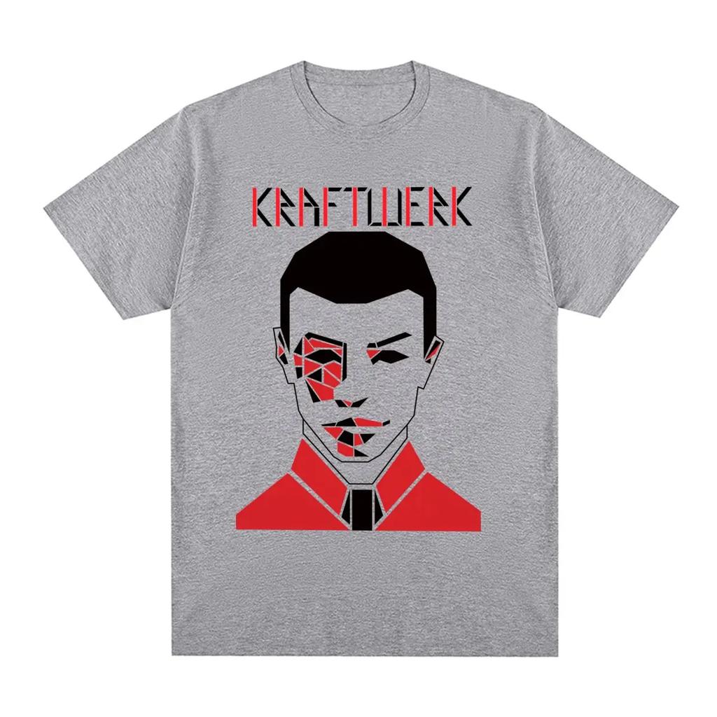 T-shirt Vintage Kraftwerk Anni '70 Elettronica Synth Avant Garde Moda Grafica Retro Cotone Uomo T-shirt Top Donna