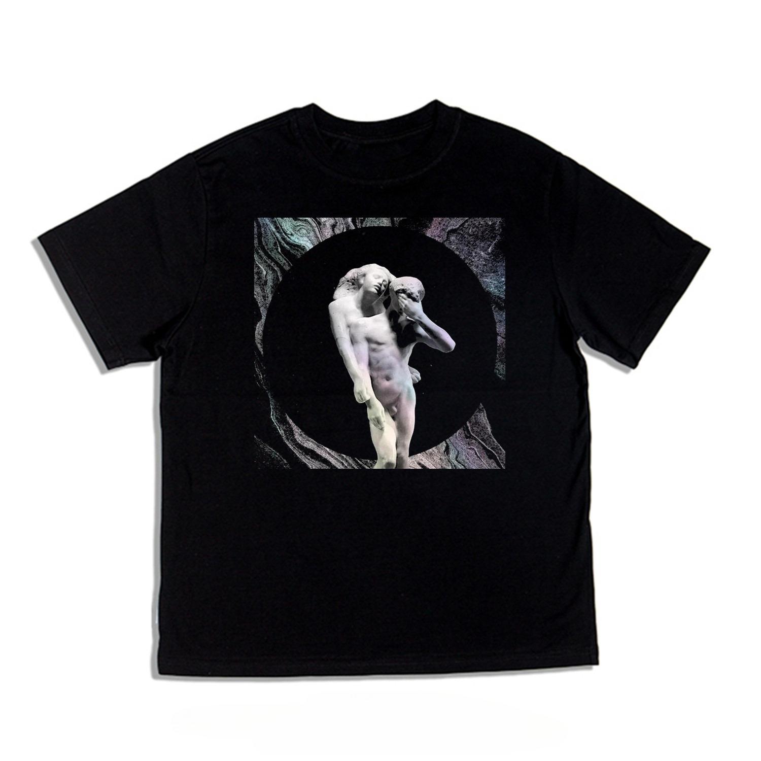 

Digital Direct Injection Rock Arcade Fire Band Loose Printed ShortSleeved TShirt Cotton Loose Fit 4XL