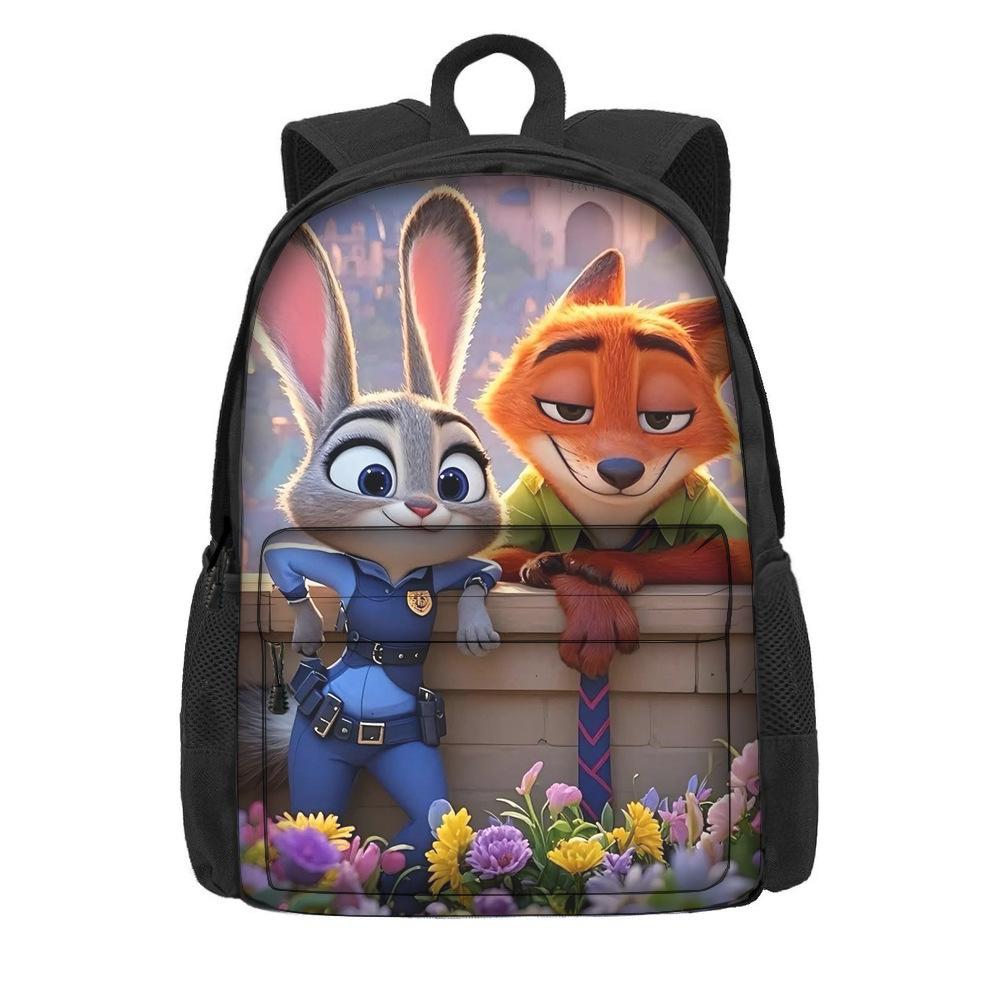 Kreslený batoh s motivem Zootopie 2 pro žáky základní školy, velká kapacita, lehký dvouramenný batoh