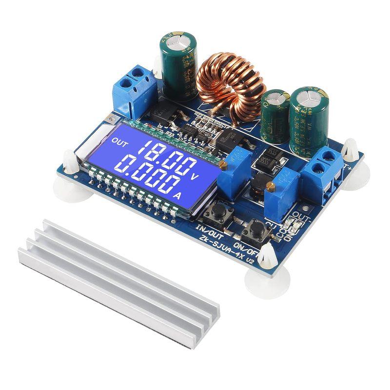 2Pcs DC-DC Buck Boost Converter Module 5.5-30V to 0.5-30V 4A 35W Adjustable Step Up Down Voltage Regulator LCD Digital Voltmeter
