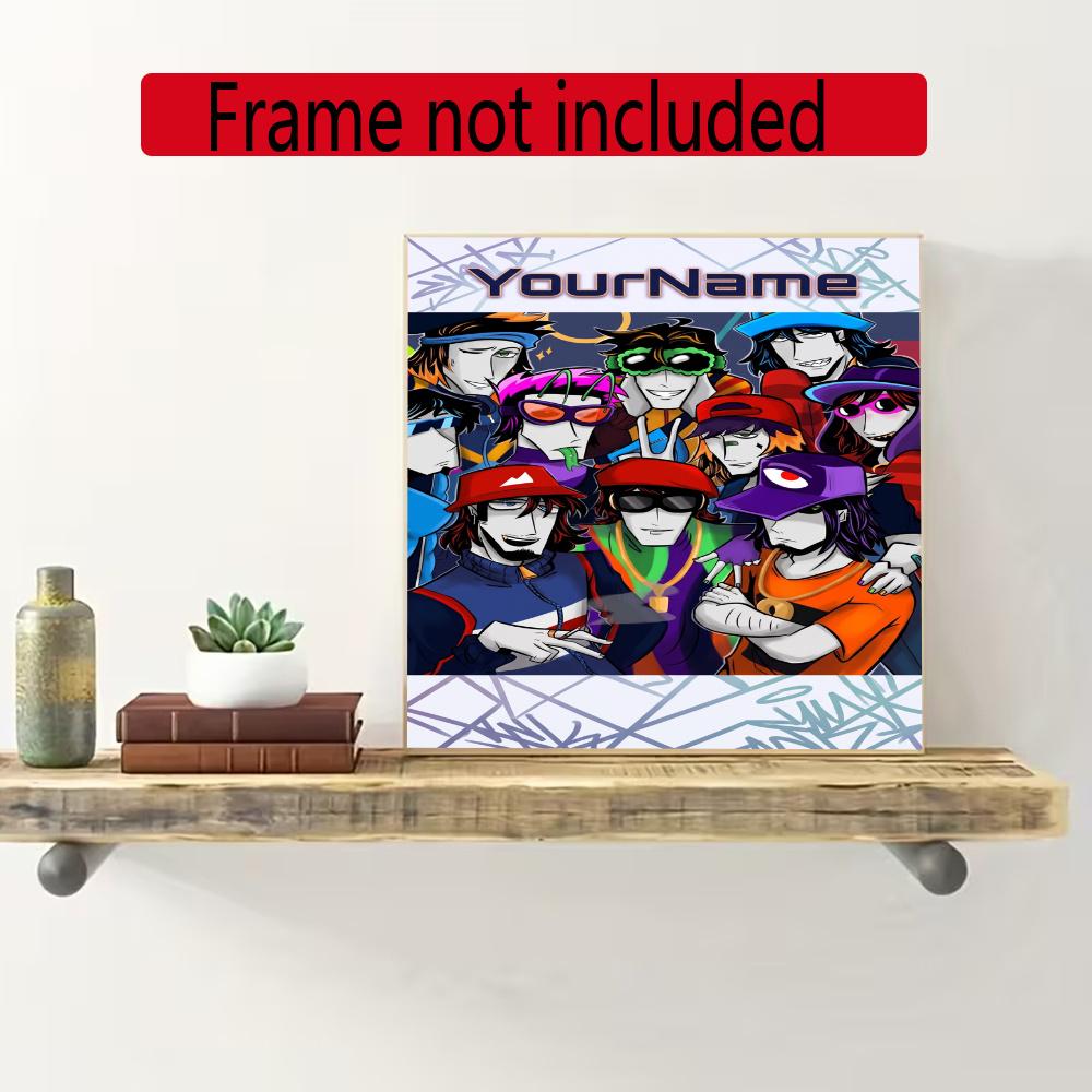 Incredibox Customize Your Name Diamond Painting Round Diamond Diy Frameless Holiday Artwork Suitable For Home Office Wall Decoration