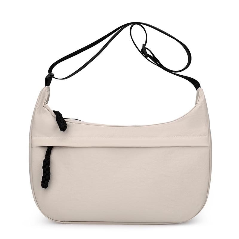 

Женская сумка Сумка-хобо Легкая Вместительная Сумка-мессенджер Сумка на плечо для студентов бежевый