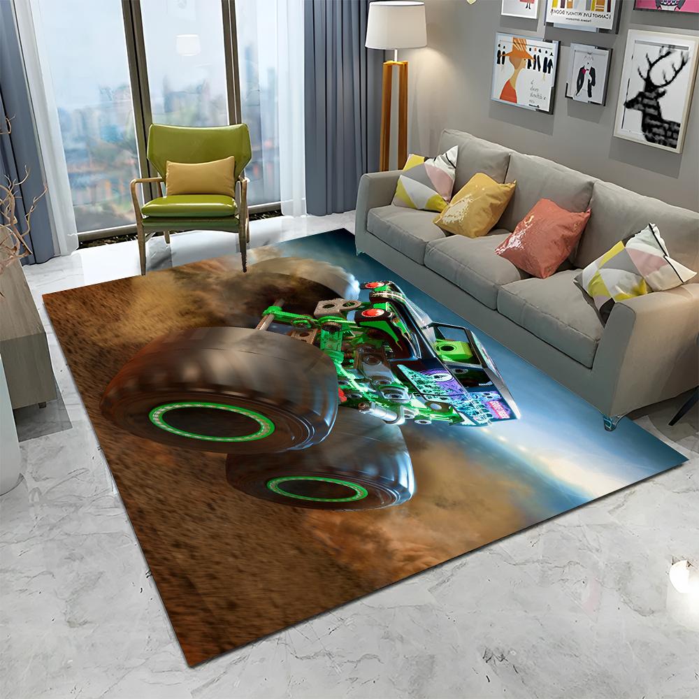 Covor 3D Monster Jam Monster Truck Desen Animat pentru Casă Living Dormitor Canapea Covoraș Decor, Covor pentru Copii Covoraș de Podea Antiderapant