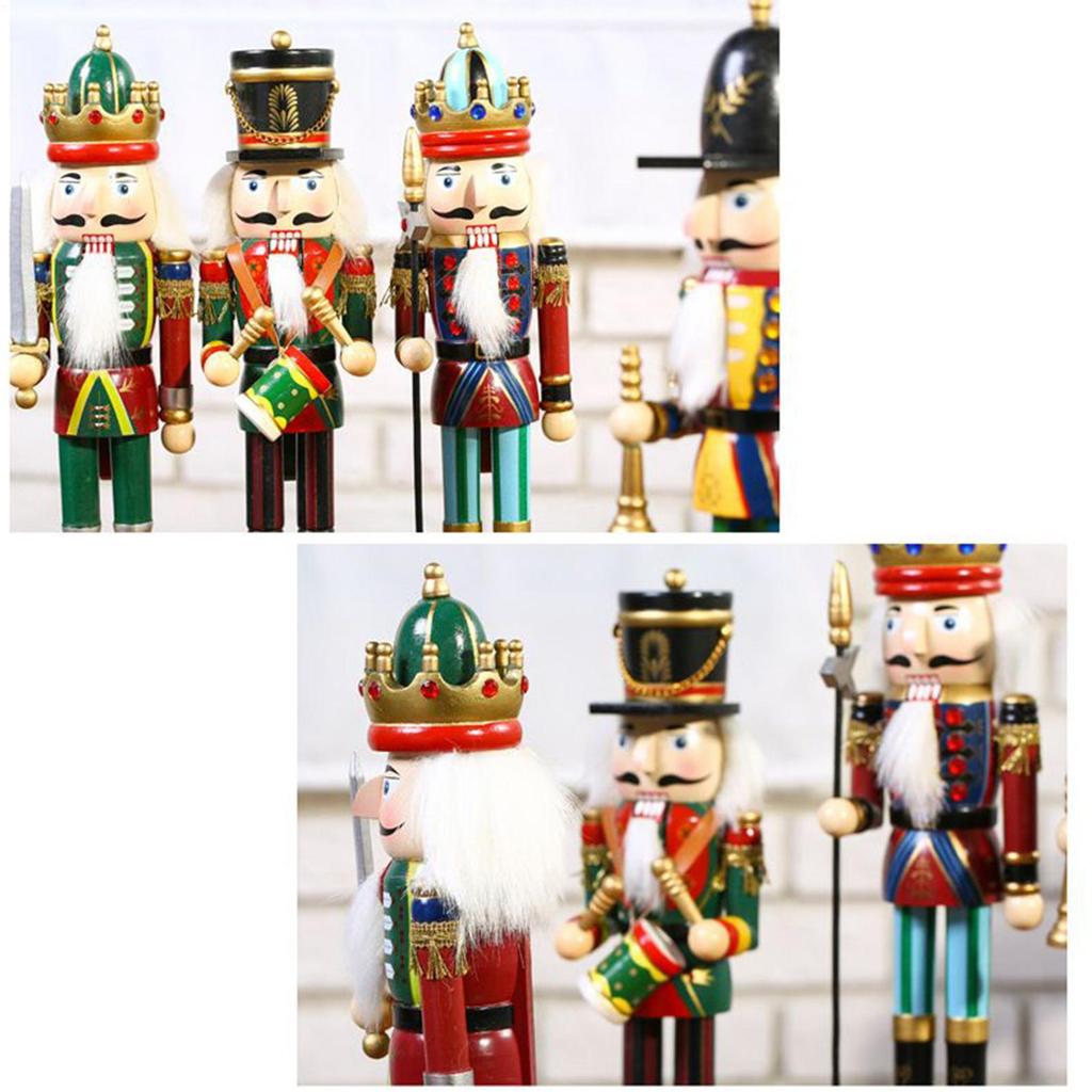 Nutcrackers Christmas Decorations Nutcracker Soldier Doll Figure Christmas Festive Puppet Home Decor Party Supplies For Shelf