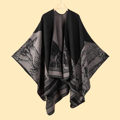 Yunnan Ethnic-Style Large Shawl Cape - Imitation Cashmere Scarf Cloak